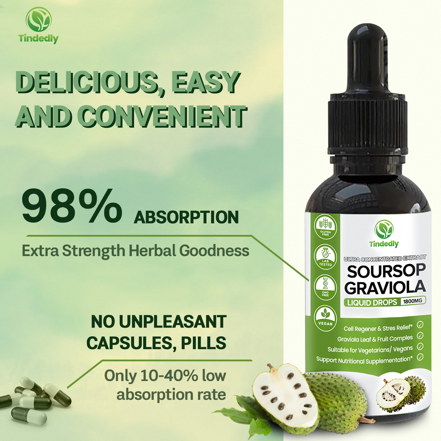 100% Pure Organic Soursop Drop Extract
