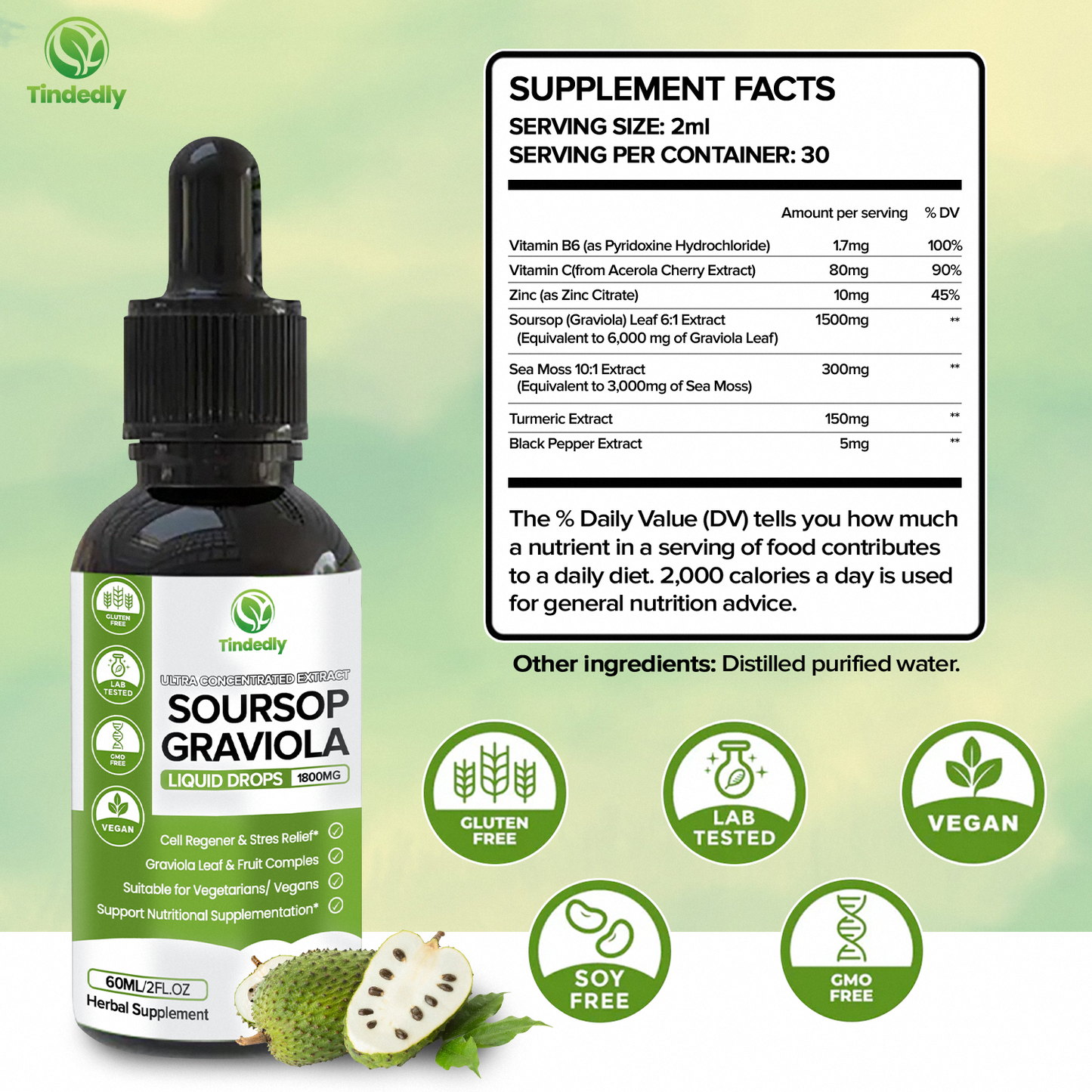 100% Pure Organic Soursop Drop Extract