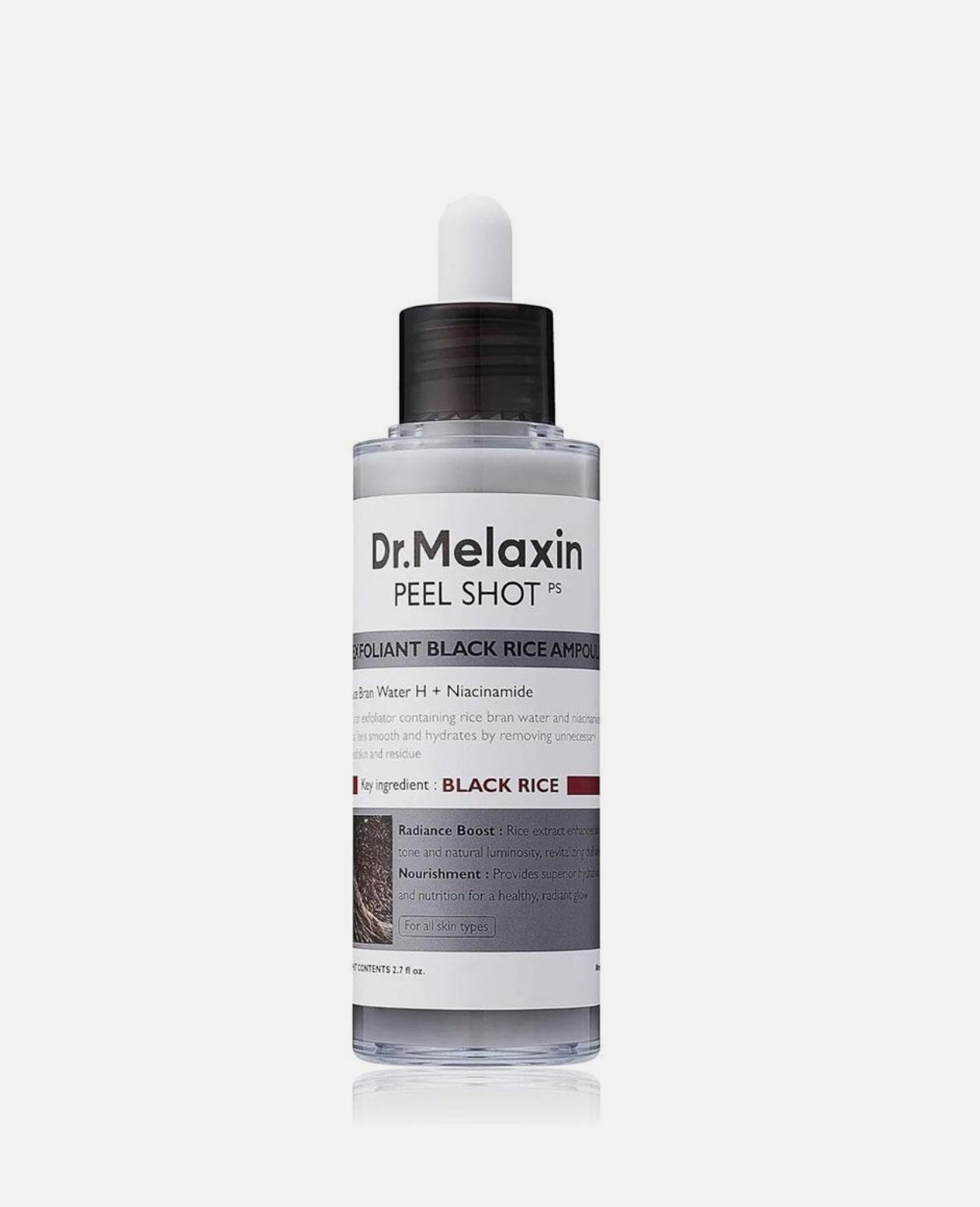 Dr.Melaxin Peel Shot Glow Exfoliant Rice Ampoule Black Rice