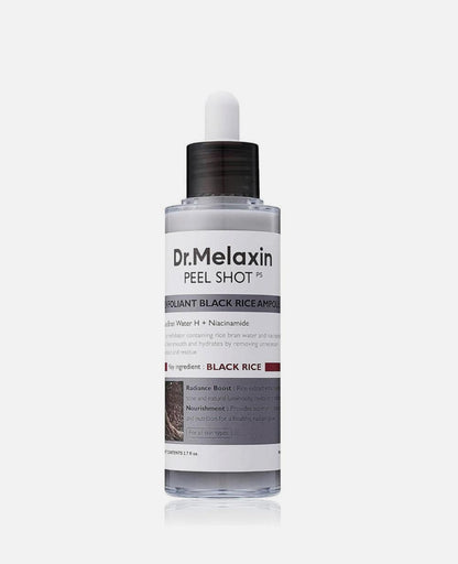 Dr.Melaxin Peel Shot Glow Exfoliant Rice Ampoule Black Rice