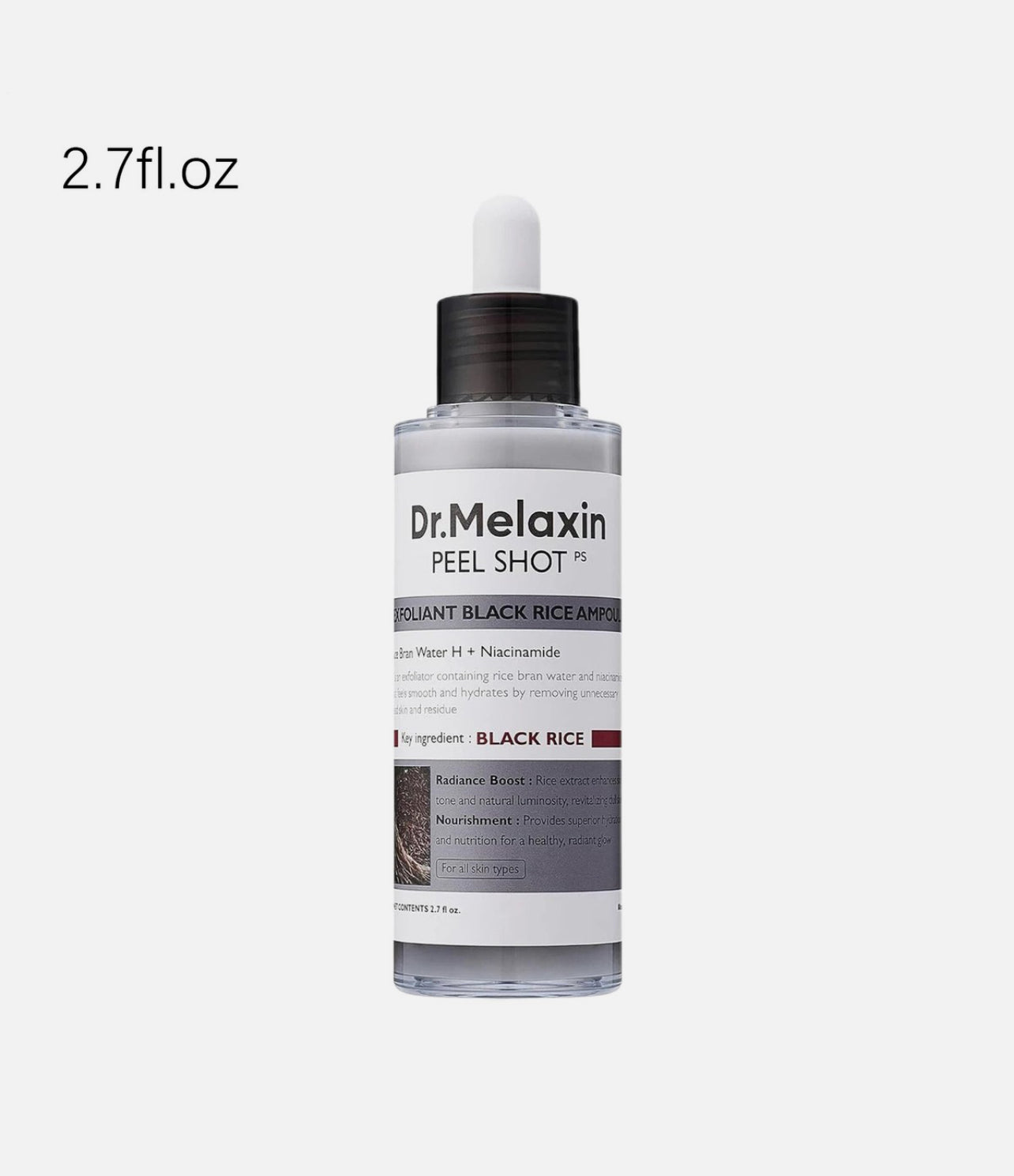 Dr.Melaxin Peel Shot Glow Exfoliant Rice Ampoule Black Rice